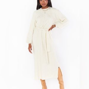 NWT Show Me Your Mumu Barb Sweater Dress Chunky Cable Knit